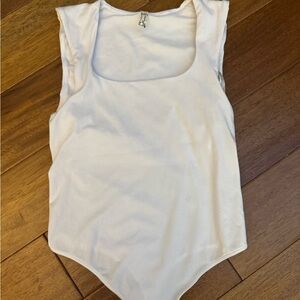 free people white square neck bodysuit